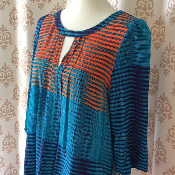 Plenty by Tracy Reese hi-lo striped tunic M - Picture 4 of 10